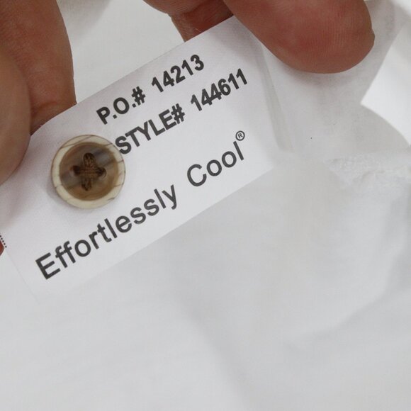 Carbon 2 Cobalt Henley Shirt Mens Large white Short Sleeve Casual cool summer - Picture 6 of 12